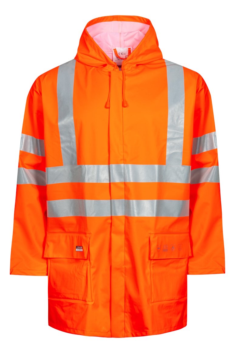 Lyngsoe Hi-Vis Regenjacke in PU-Qualität